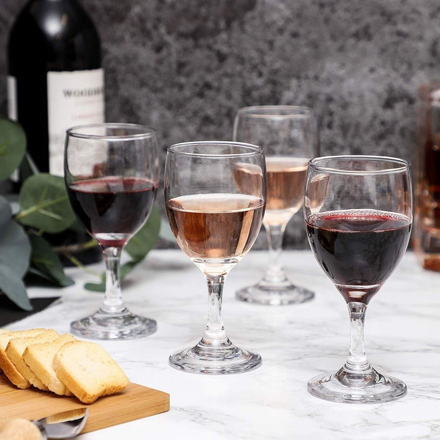 Vino Breve Red Orange Stemless Wine Glasses