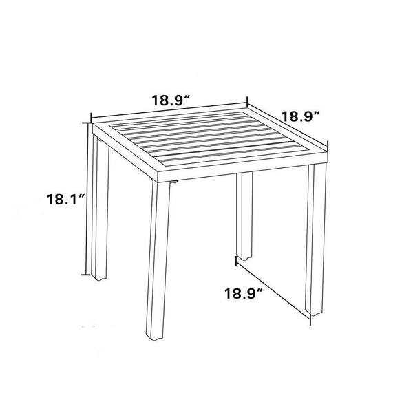 Shop Indoor Outdoor Small Metal Square Side End Table Patio