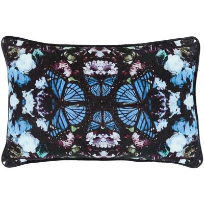 Artistic Weavers Mier Velvet Butterfly 18-inch Poly or Feather Down Throw Pillow