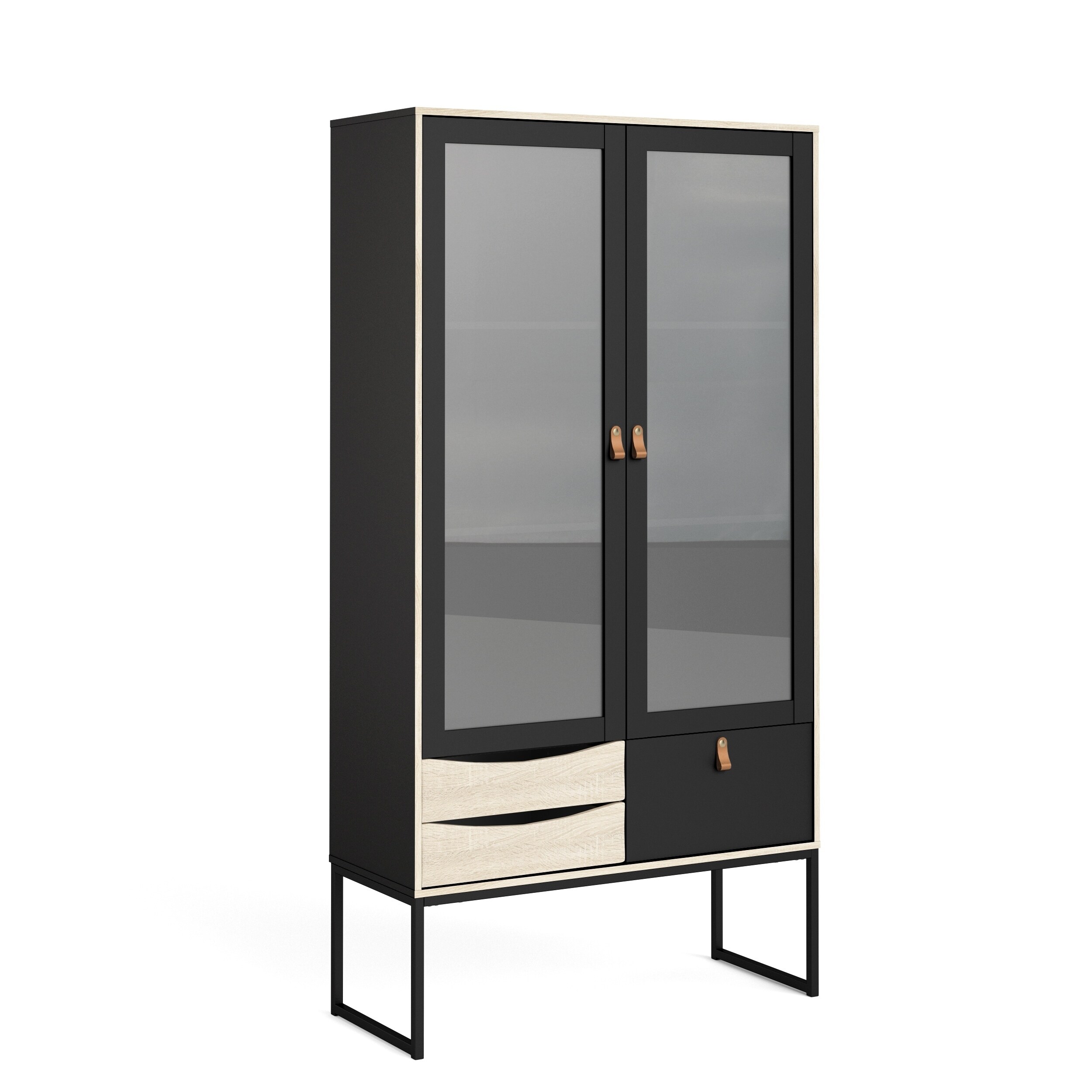 Shop Carson Carrington Black Matte And Oak Structure 2 Door China