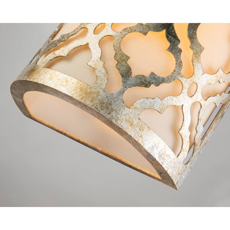 Wall bracket Flush Metal Sconce in Distressed Silver By Lucas McKearn