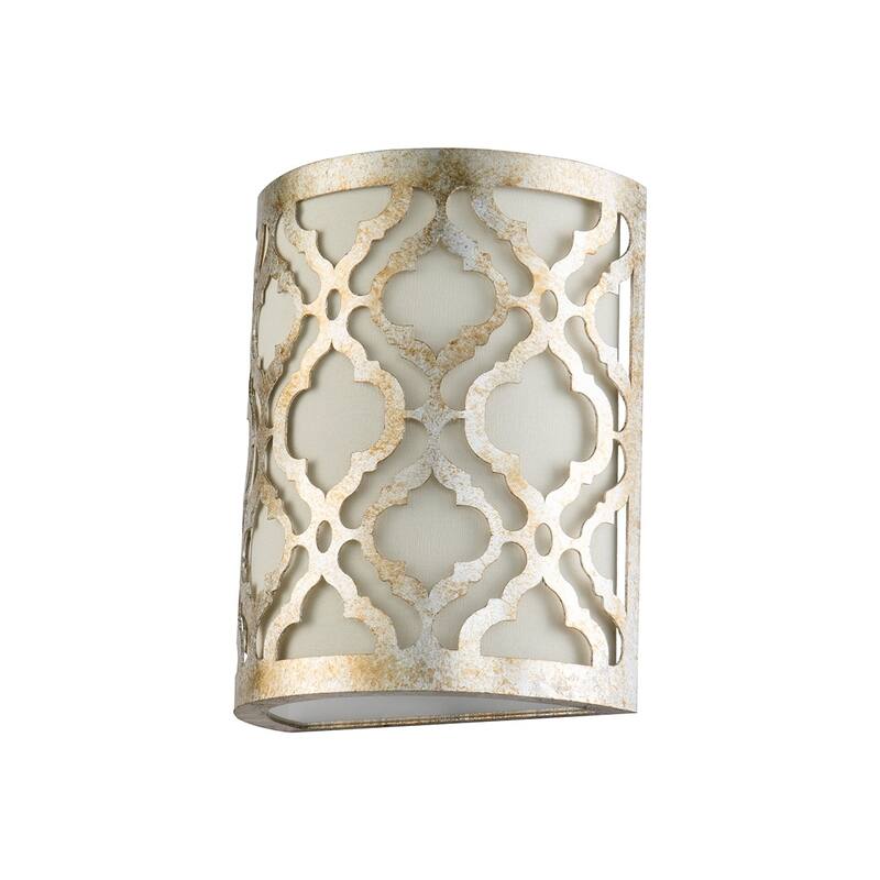 Wall bracket Flush Metal Sconce in Distressed Silver By Lucas McKearn