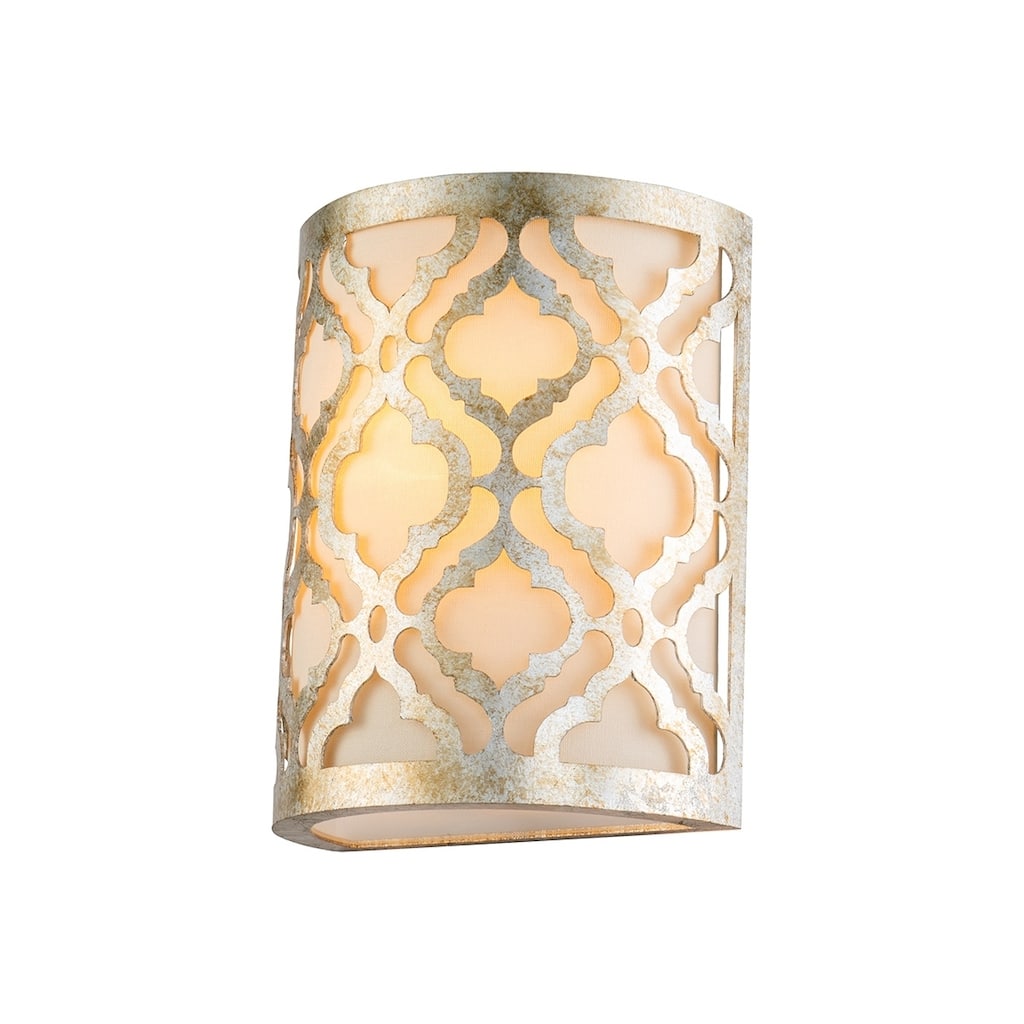 Wall bracket Flush Metal Sconce in Distressed Silver By Lucas McKearn