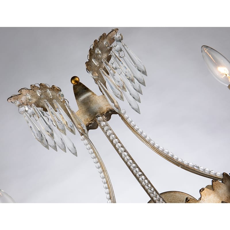 Silver and Gold 2 Light Empire Wall Sconce By Lucas McKearn