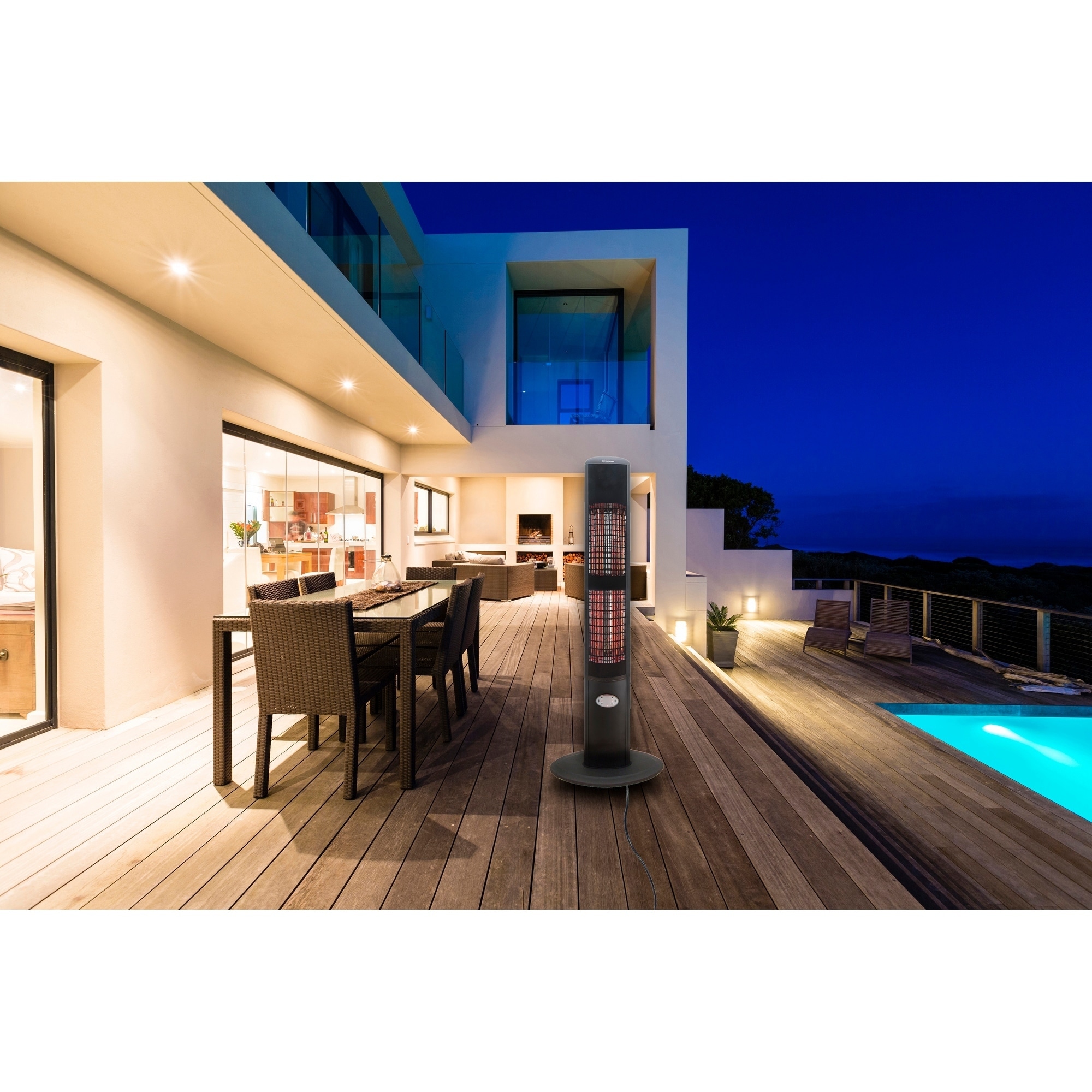 Energ+ Infrared Electric Outdoor Heater - Freestanding - with Remote - On  Sale - Bed Bath u0026 Beyond - 30104515