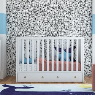The Novogratz Rue 3-in-1 Convertible Baby crib with Storage Drawer ...