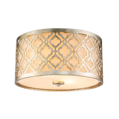 Antique Silver Flush Ceiling Light Modern Traditional By Lucas McKearn - 15