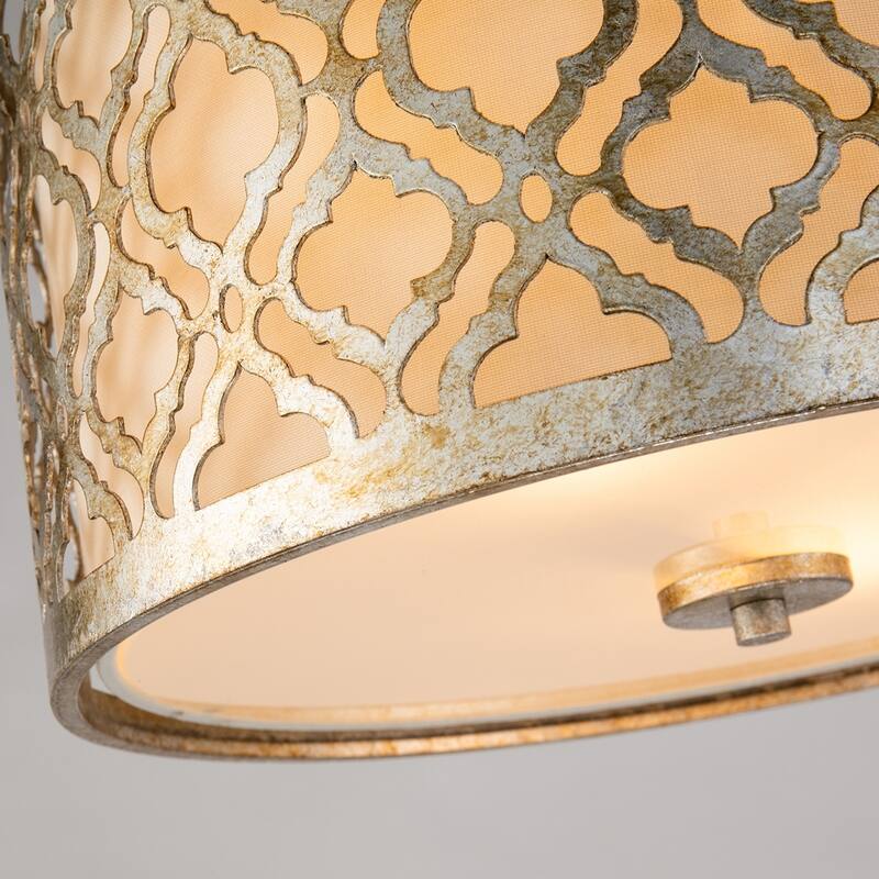 Antique Silver Flush Ceiling Light Modern Traditional By Lucas McKearn - 15