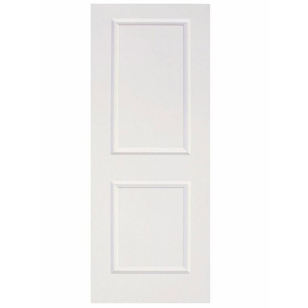 Calhome 30 In X 80 In White Primed Mdf Raised 2 Panel Shaker Interior Door Slab Overstock