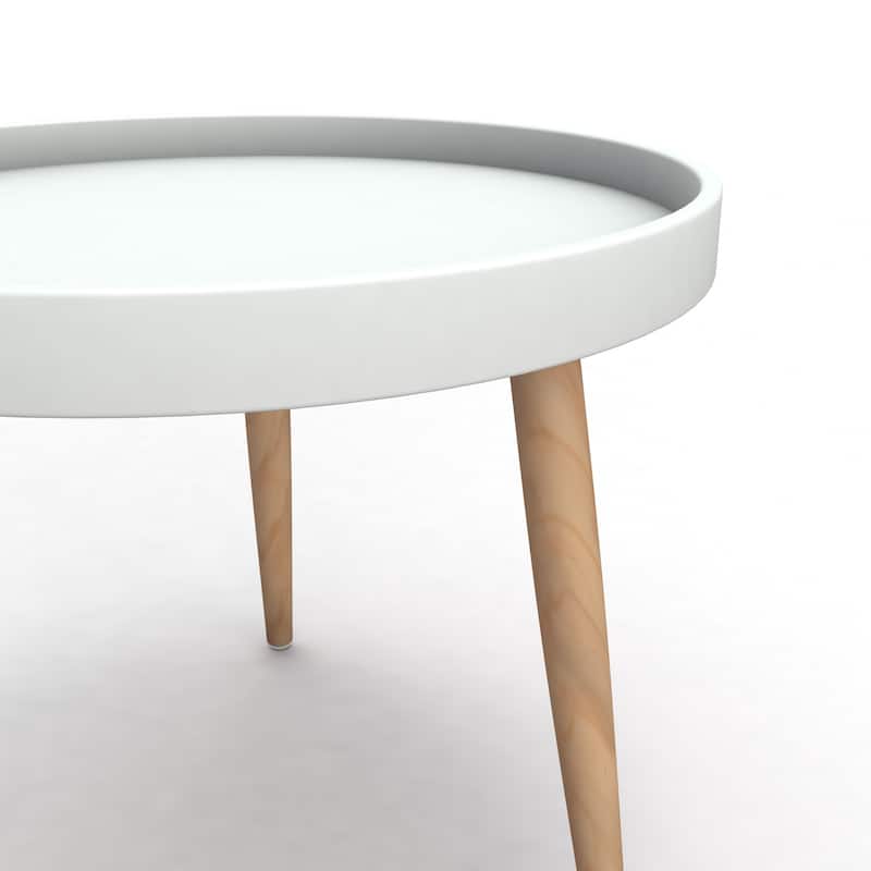 Kurv Weather Resistant Indoor/Outdoor Tray Table in White