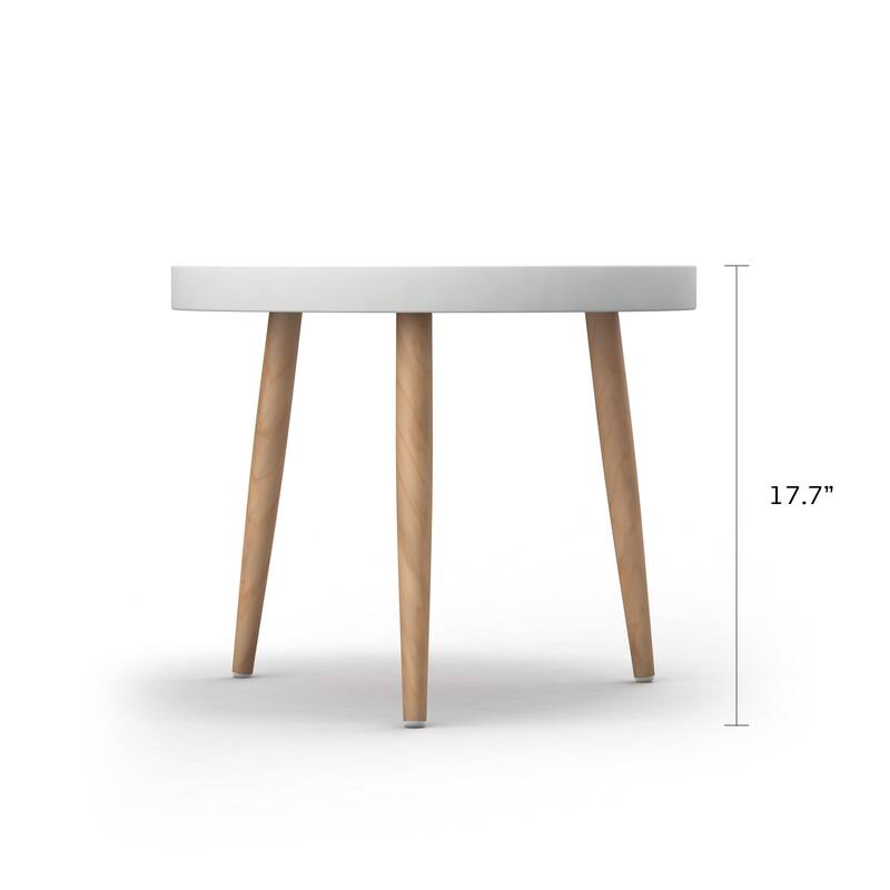 Kurv Weather Resistant Indoor/Outdoor Tray Table in White