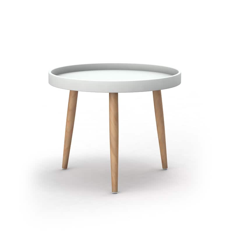 Kurv Weather Resistant Indoor/Outdoor Tray Table in White