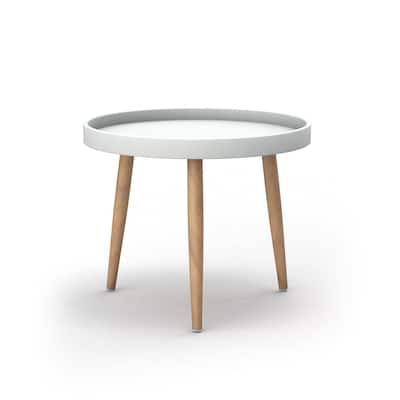 Kurv Weather Resistant Indoor/Outdoor Tray Table in White