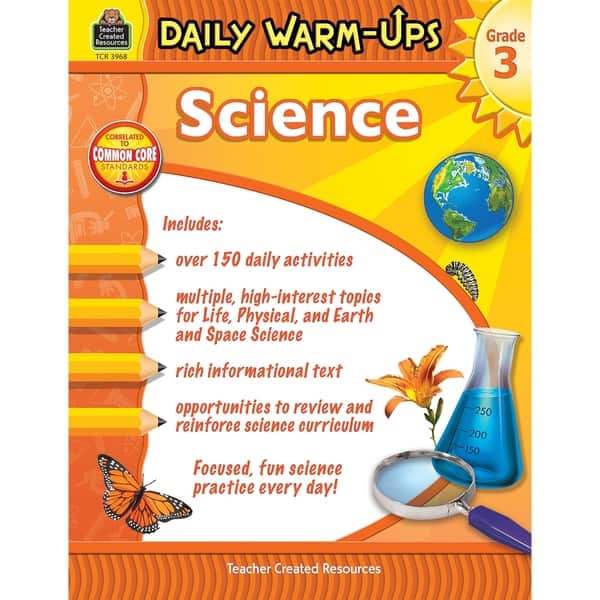 slide 1 of 1, Teacher Created Resources Daily Warm-Ups Science Book, Grade 3