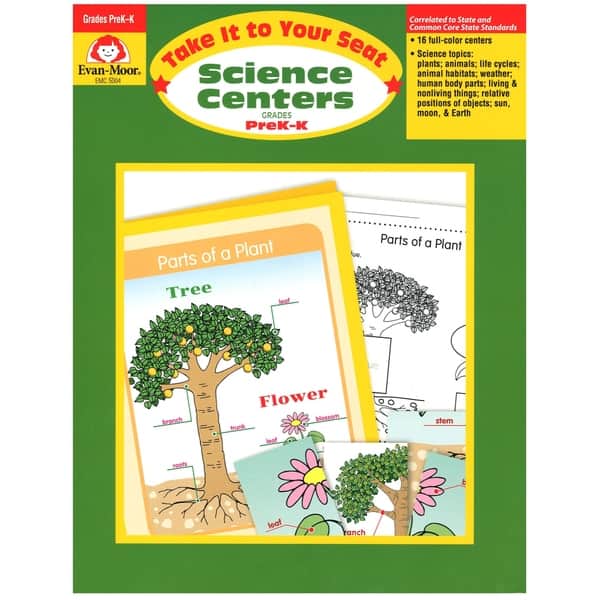 slide 1 of 1, Evan-Moor® Take It to Your Seat Science Centers Book, Grades PreK-K