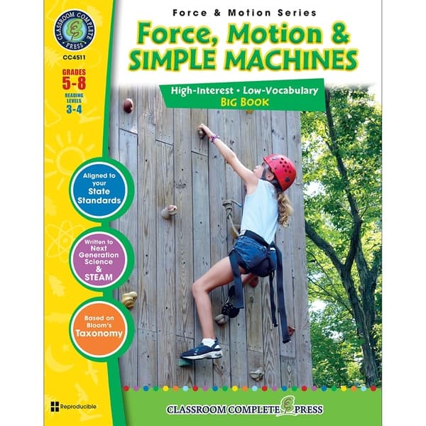 slide 1 of 1, Force & Motion Series Force Motion & Simple Machines Big Book