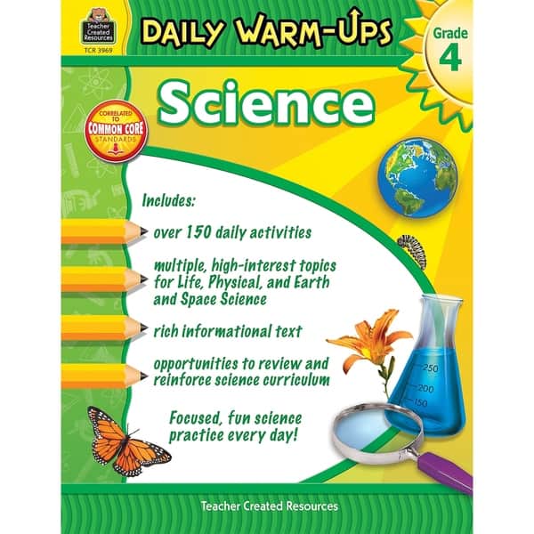 slide 1 of 1, Teacher Created Resources Daily Warm-Ups Science Book, Grade 4