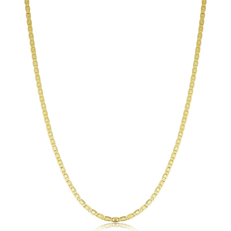 14K Yellow Gold Filled 2.2 mm Solid Valentino Chain Necklace (16 - 30 inches)