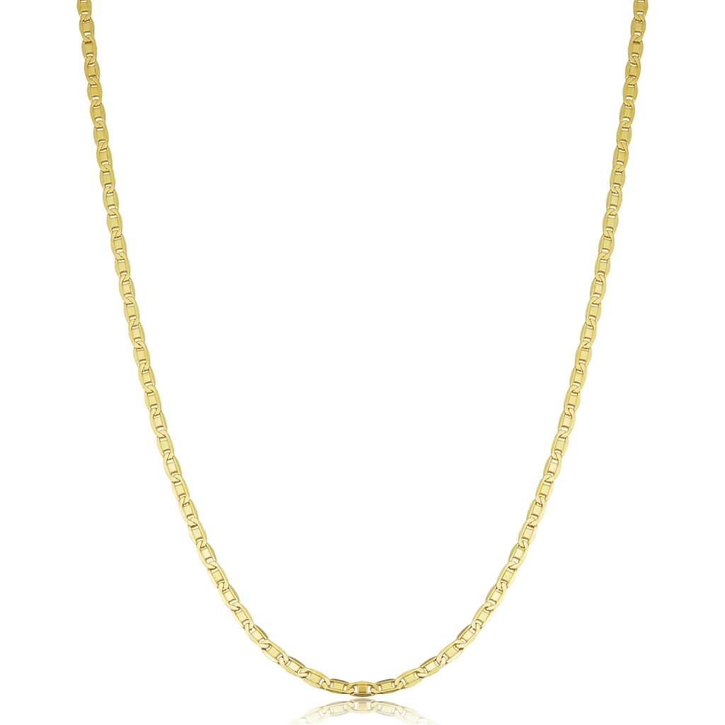 14K Yellow Gold Filled 2.2 mm Solid Valentino Chain Necklace (16 - 30 inches)