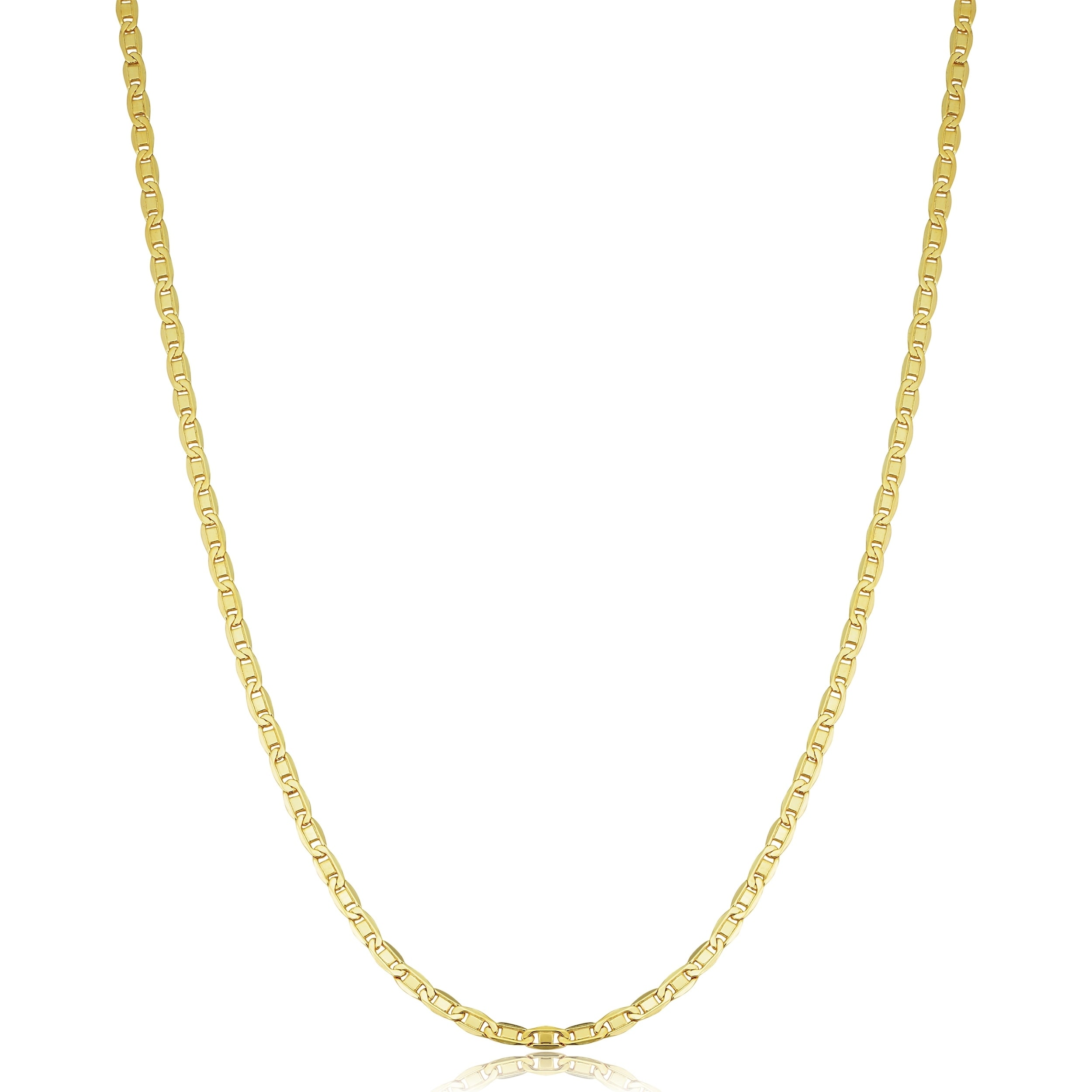 Fremada 14K Yellow Gold Filled 2.2 mm Solid Valentino Chain Necklace (16 - 30 inches)