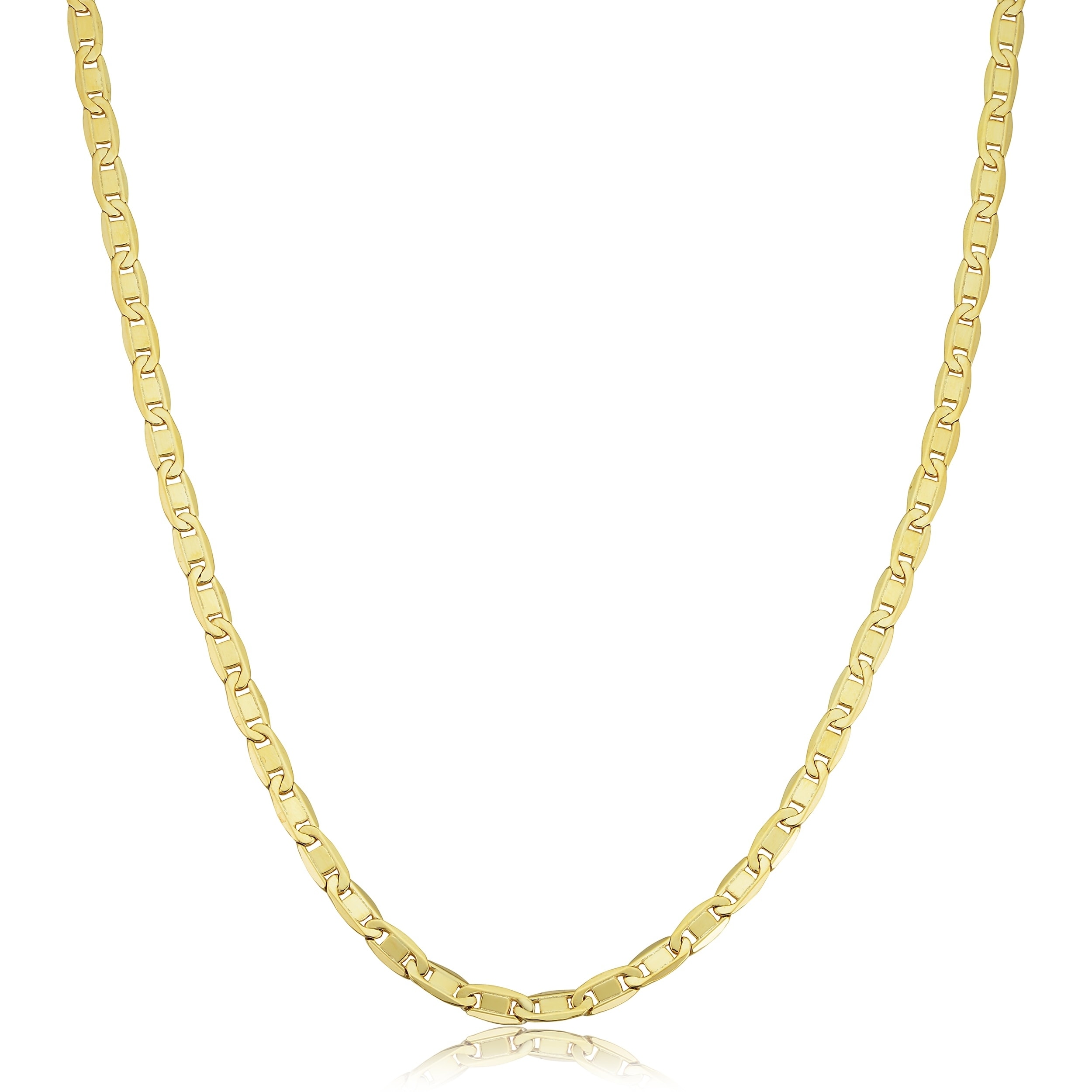 Au Naturale 14K Yellow Gold Filled 3.5 mm Solid Valentino Chain Necklace (16 - 30 inches)