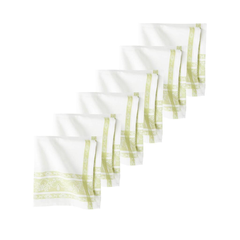 Rose Trellis Jacquard Napkin Set of 6 - 18 x 18