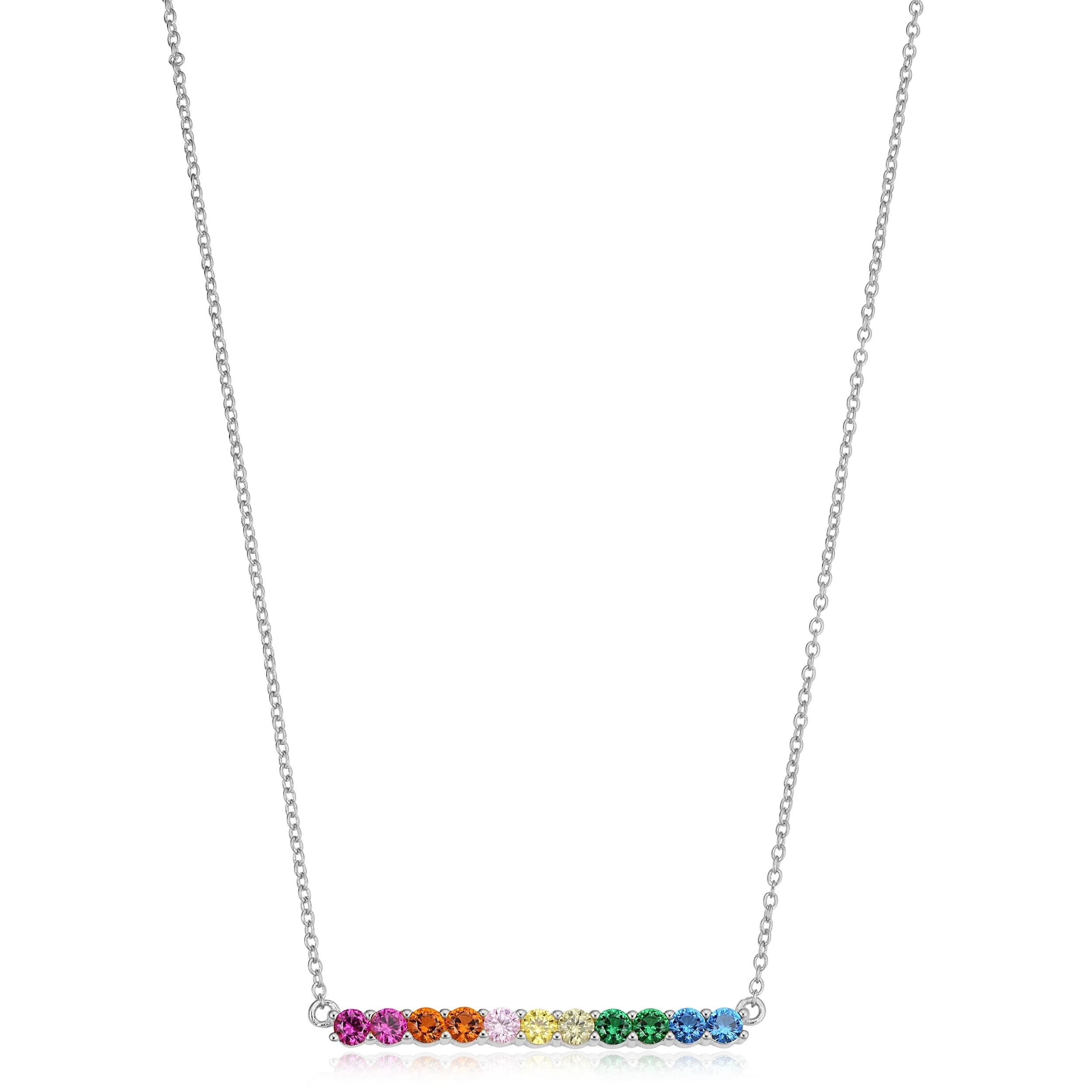 Bonyak Jewelry 18 Inch Rhodium Plated Necklace w// 6mm Green May Birth Month Stone Beads and Saint Teresa of Avila Charm