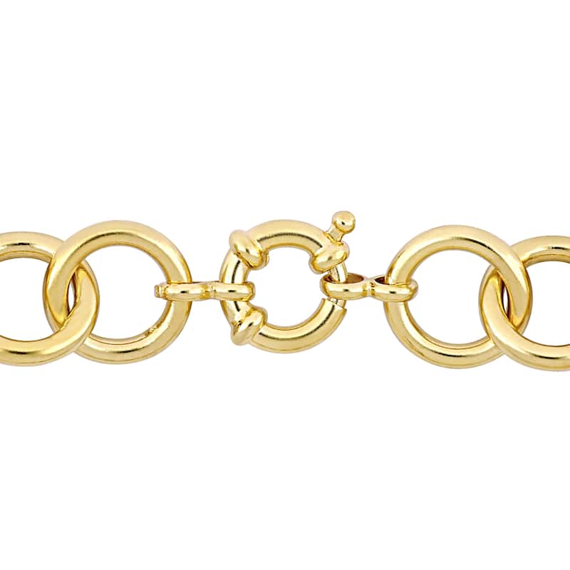Miadora Yellow Plated Sterling Silver Multi-Oval Link Bracelet