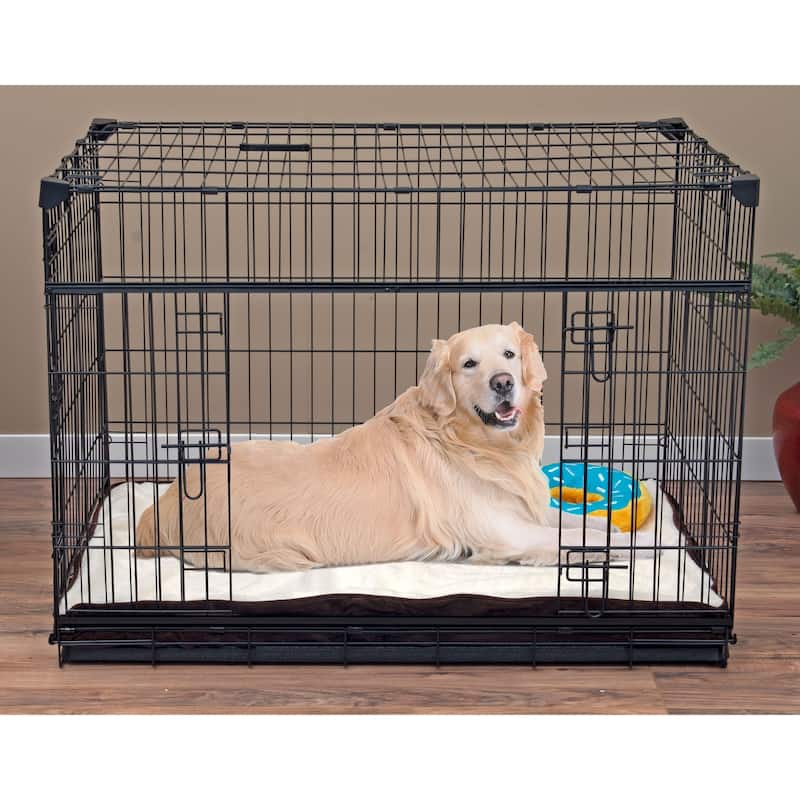 Lucky Dog Sliding Double Door Dog Crate - 2nd Side Door Access