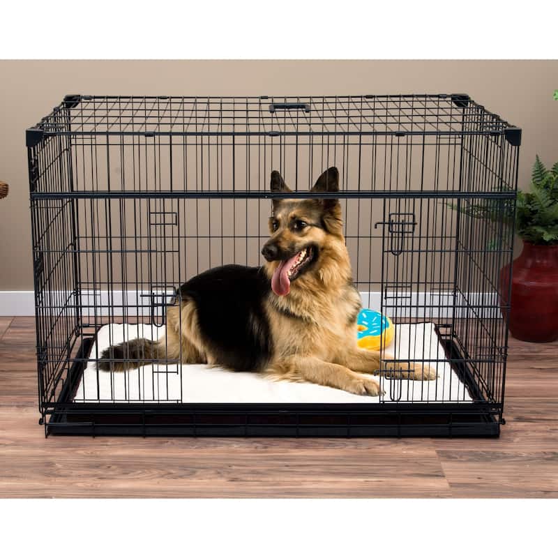 Lucky Dog Sliding Double Door Dog Crate - 2nd Side Door Access