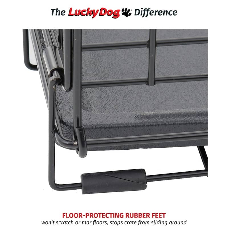 Lucky Dog Sliding Double Door Dog Crate - 2nd Side Door Access