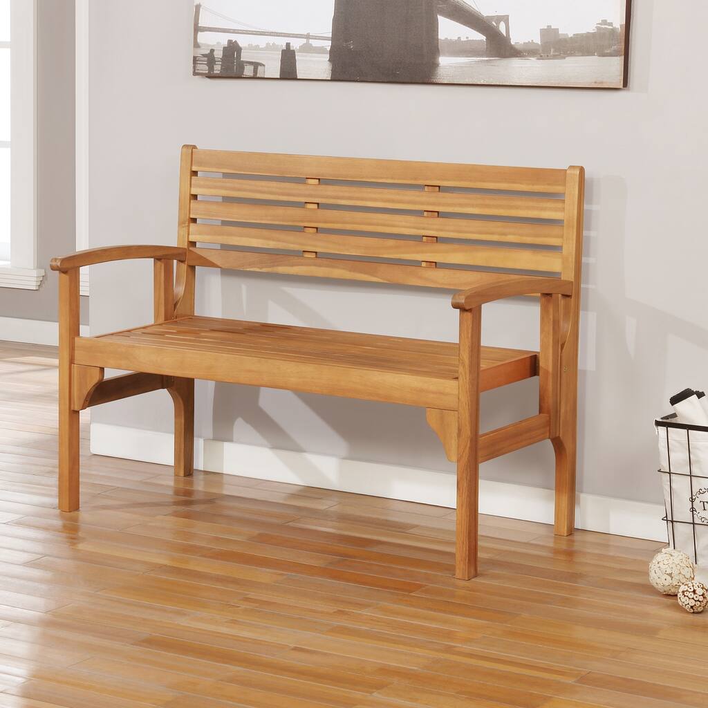 Buxton Acacia Wood Outdoor Folding Bench - N/A