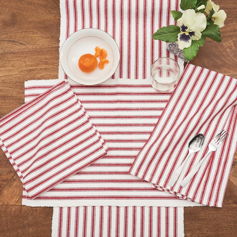 Ticking Stripe Napkin Set of 6 - 18 x 18