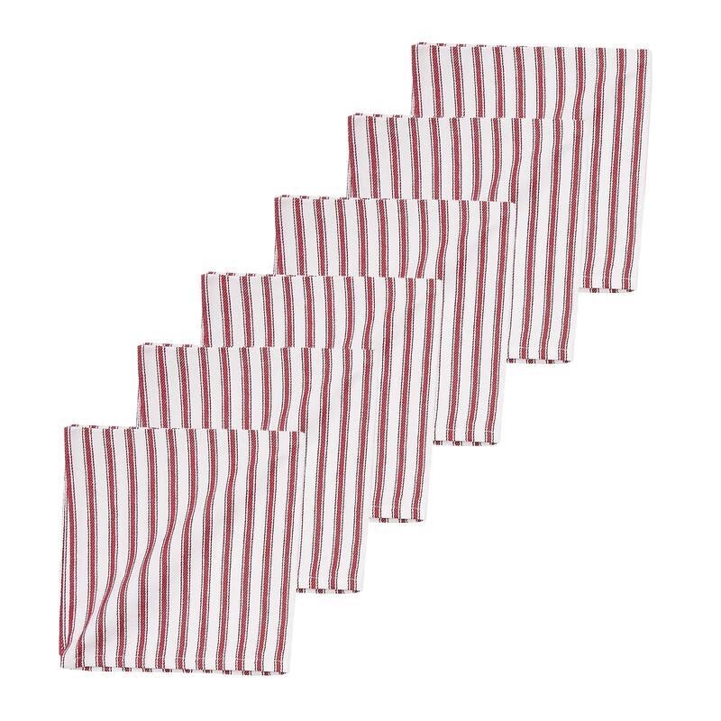 Ticking Stripe Napkin Set of 6 - 18 x 18
