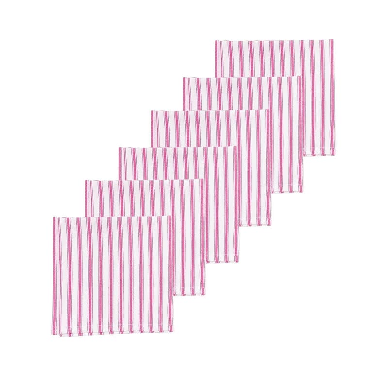 Ticking Stripe Napkin Set of 6 - 18 x 18