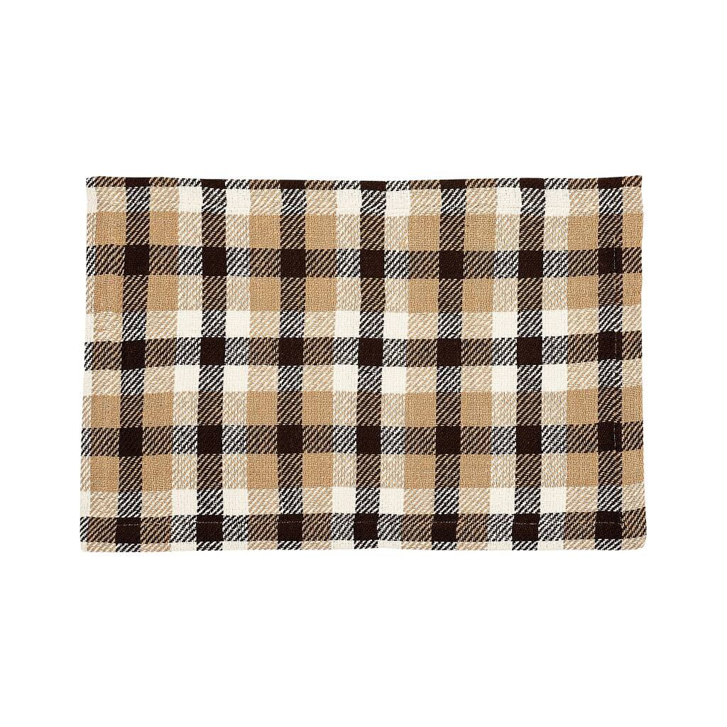 Dunmore Plaid Cocoa Placemat Set of 6 - 13 x 19