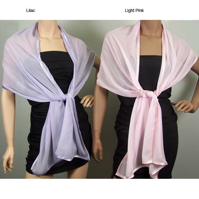 Satin border Chiffon Wrap (pack Of Two)