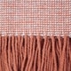 preview thumbnail 3 of 8, Calyx Interiors Checked Lambswool Blend Throw Blankets Brick/cream with fringe