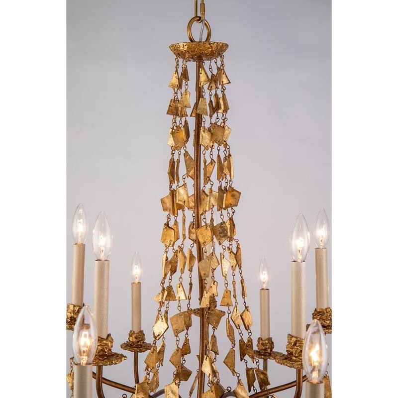 Gracewood Hollow Kondo 15-light 2-tier Antique Goldtone Chandelier