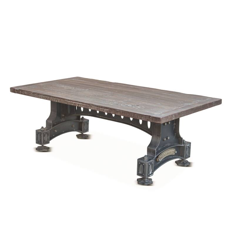 Sterling Cast Iron Table with Reclaimed Teak Top - 53"x18"