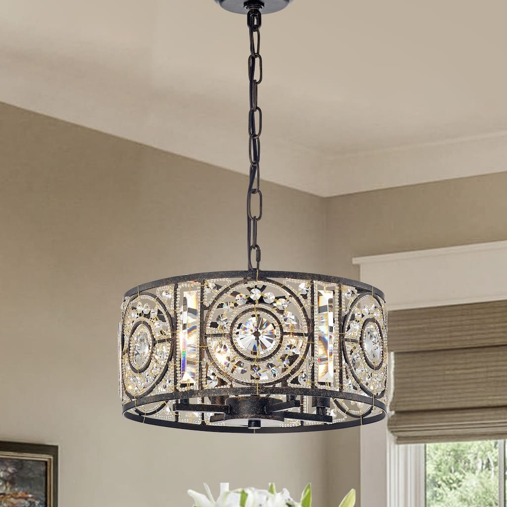 Rowsen 4-Light Antique Bronze Metal Chandelier