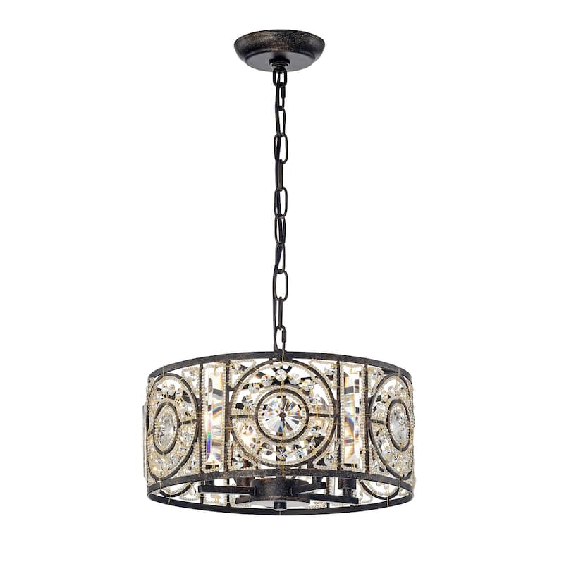 Rowsen 4-Light Antique Bronze Metal Chandelier