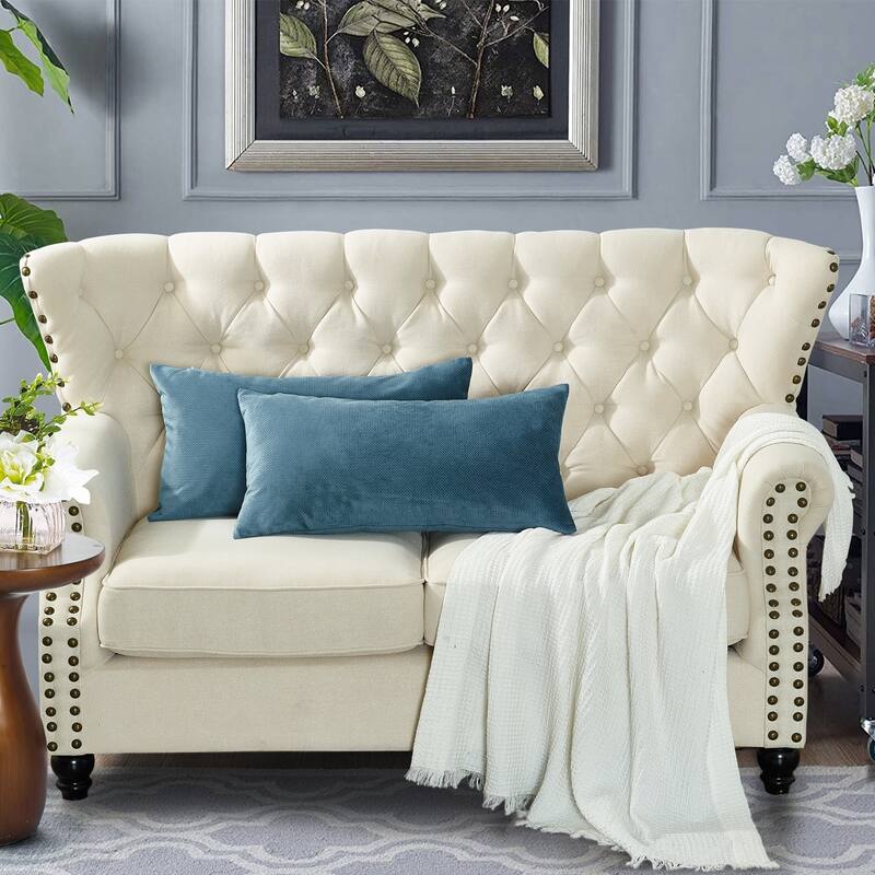 Serenta Miliken Plush Pillow Shell 2 Piece Set, NO INSERT - 14" x 26" - Orion Blue