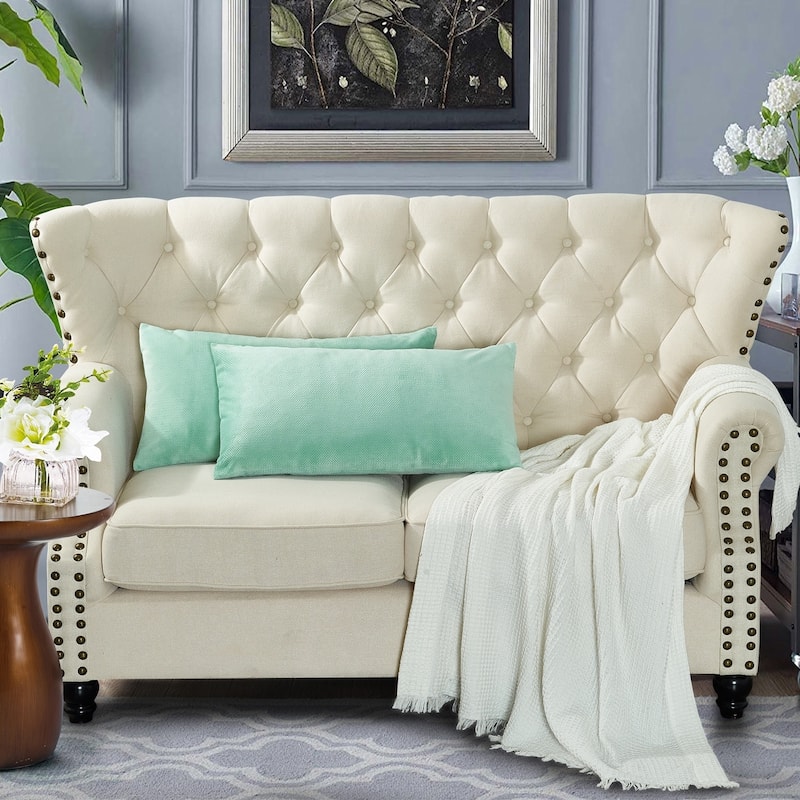 Serenta Miliken Plush Pillow Shell 2 Piece Set, NO INSERT - 14" x 26" - Agate