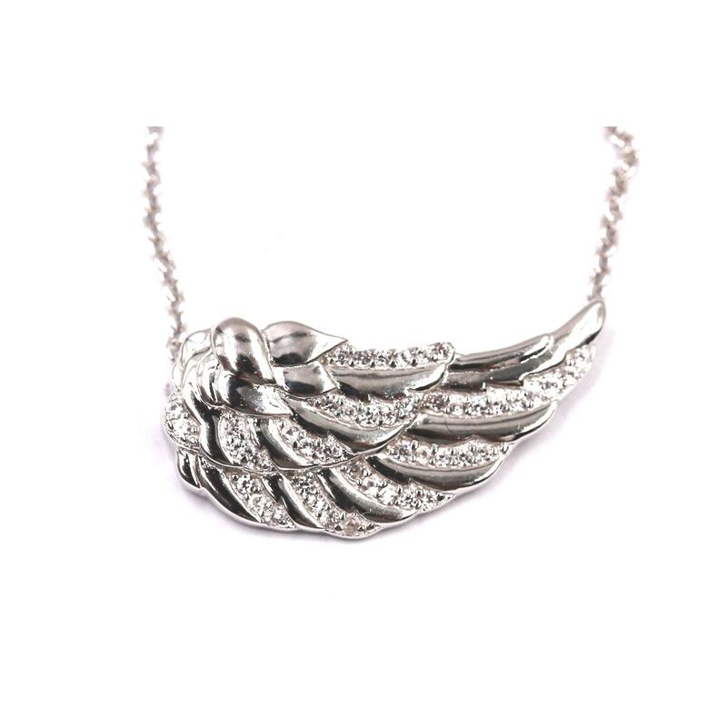 925 Sterling Silver White Natural Zircon Pendant