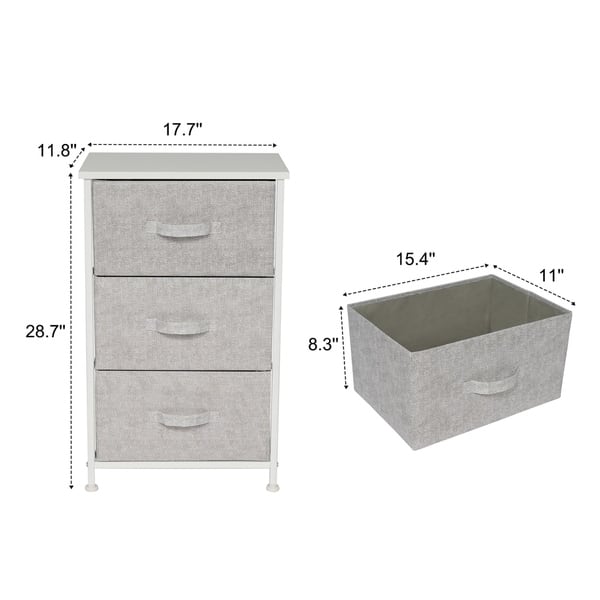 Shop Kinbor Fabric Dresser Drawer Chest Cabinet W Easy Full