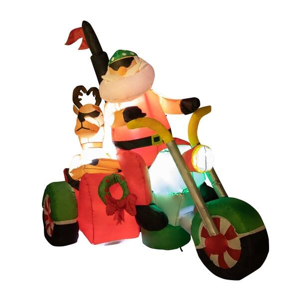 Shop Kinbor 5 7 Ft Christmas Inflatable Santa Clause Reindeer