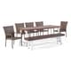 preview thumbnail 23 of 21, Lyons Outdoor Rustic 8-seater Dining Set by Christopher Knight Home
