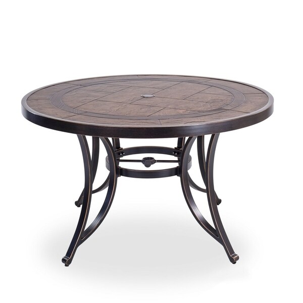 48" Round Dining Table Outdoor Patio Garden Furniture