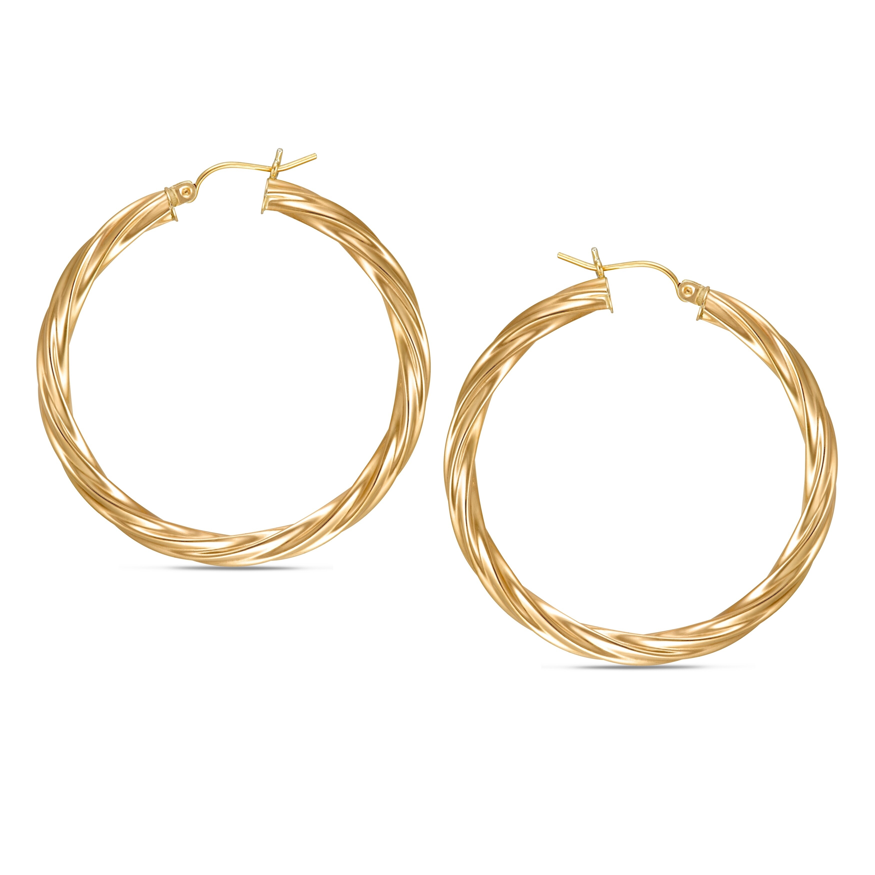 Forever Last 10k Gold Bonded Over Silver 40mm Hoops Earrings Bonded Over Silver 40mm Hoops Earrings